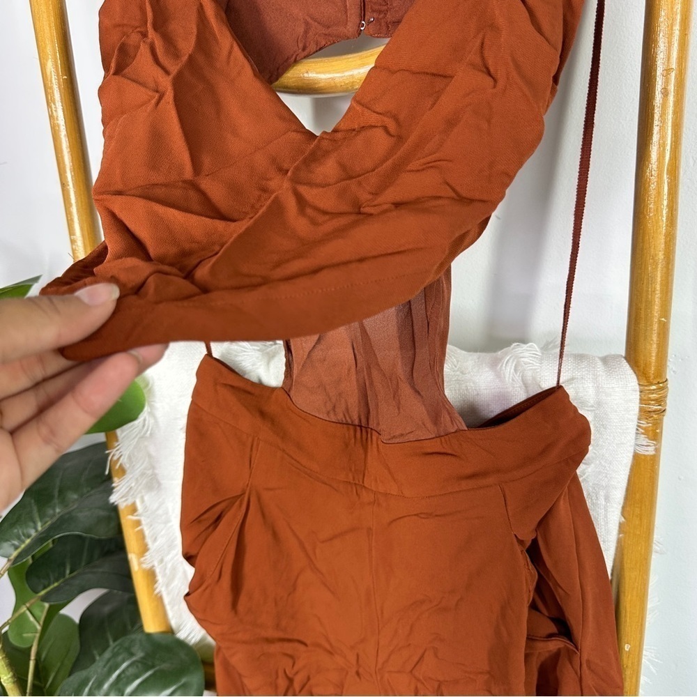 A. L. C. Two Piece Connected Rust Jumpsuit sz 4 - Picture 4 of 7